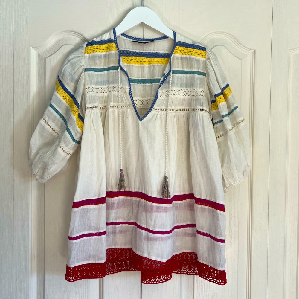 Carolina K Peasant Blouse - Small